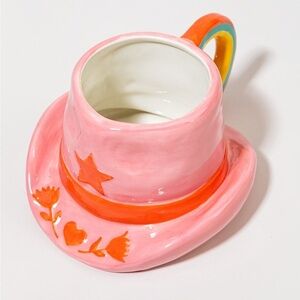 Pink and Orange Cowboy Hat Mug
